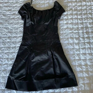 Nina Rici black silk mini dress